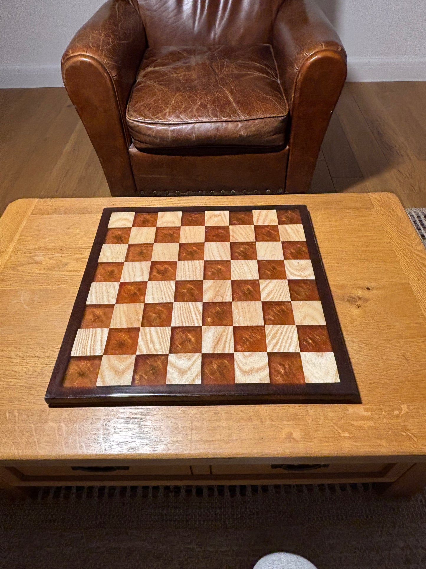 Chess board, Ash and Epoxy