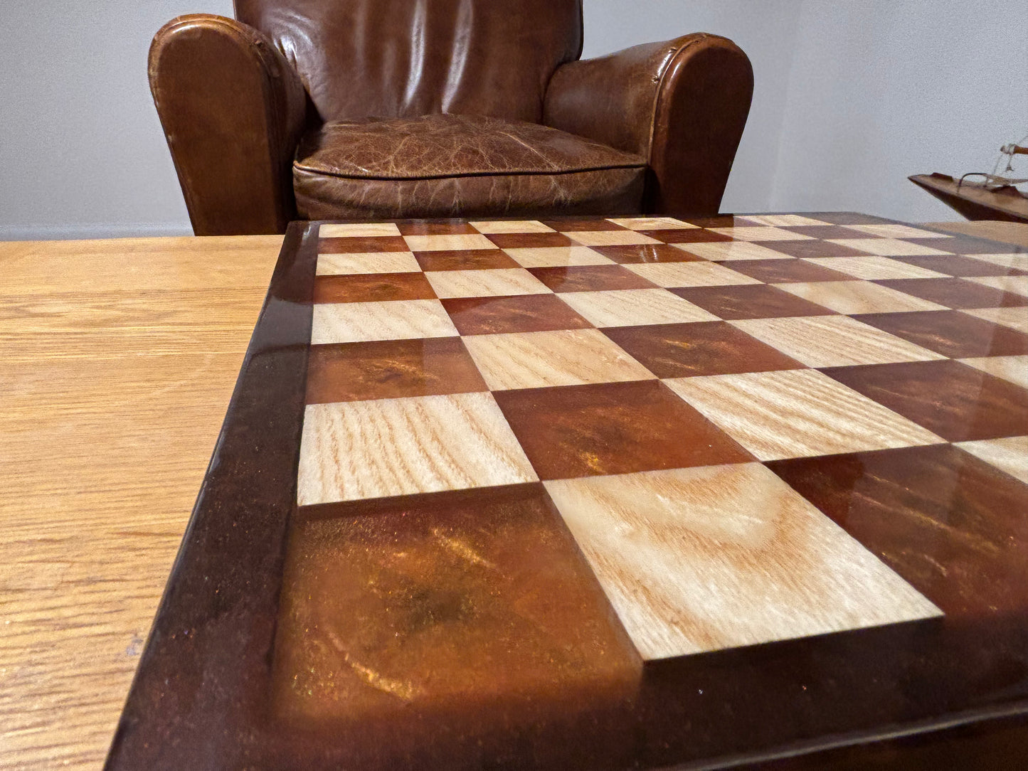 Chess board, Ash and Epoxy