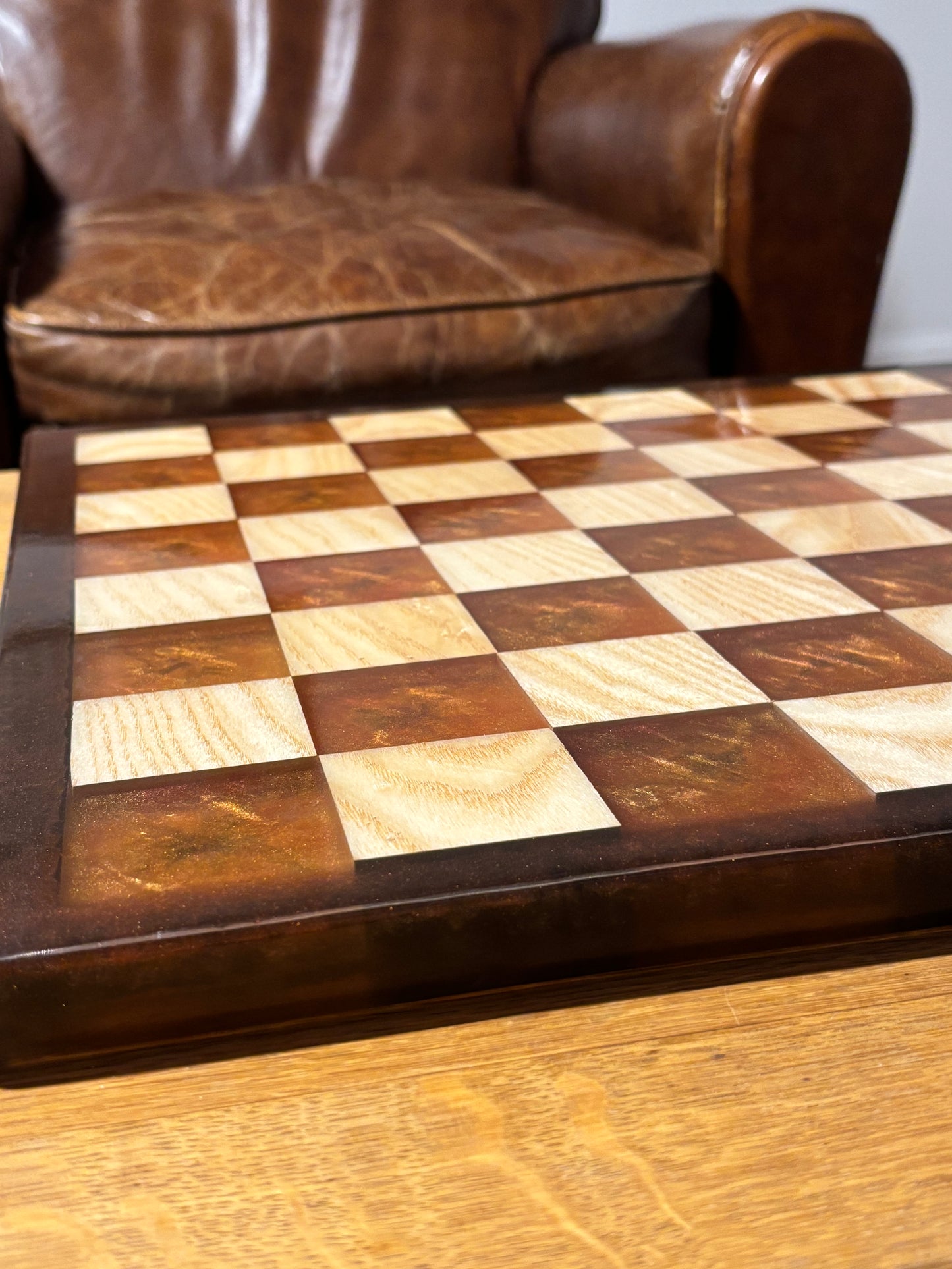 Chess board, Ash and Epoxy